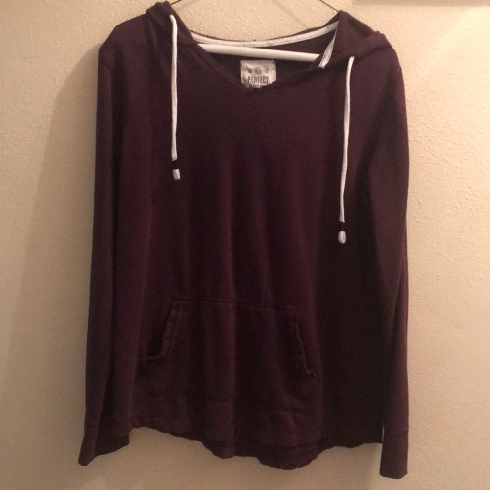Long sleeved Throw Over Jacket with Hood